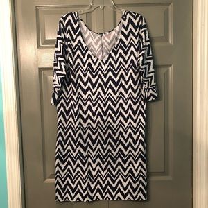 Lilly Pulitzer Black and White Chevron Dress